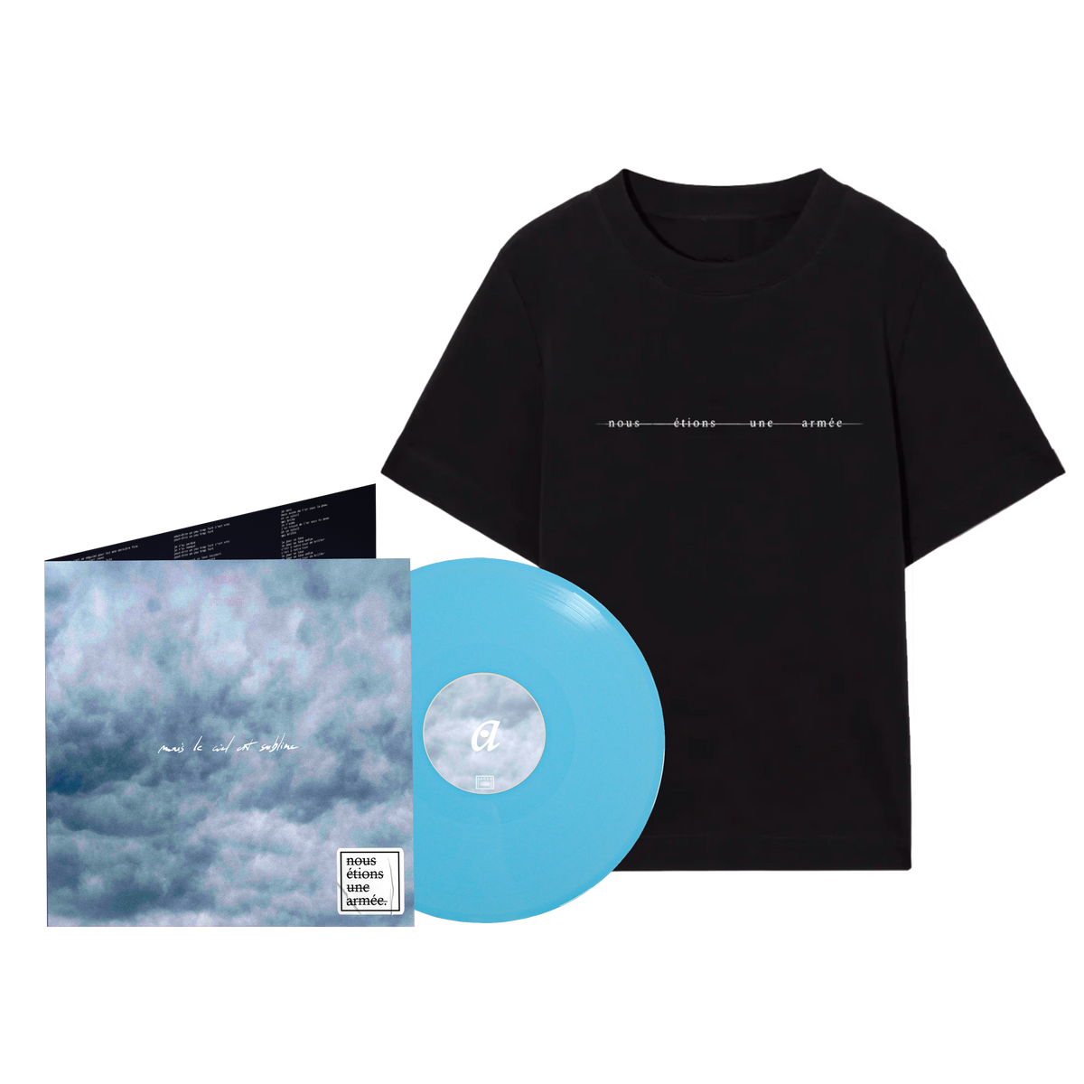 Pack Vinyle bleu + T-shirt // PRÉCOMMANDE (expédié en novembre)